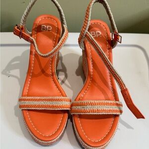Nordstrom BP Orange Sandals NWT never worn